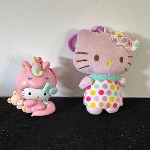 Hello Kitty Plush w/ Polka Dot Dress & Unicorn Friend Purse/accessory set